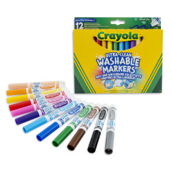 12 Ultra Clean Washable Markers by Crayola