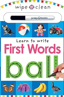 Wipe Clean: First Words  by Roger Priddy- Boardbook