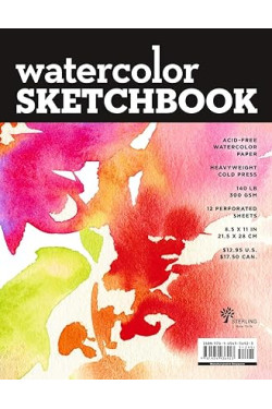 Watercolor Sketchbook - Large Black Fliptop Spiral (Landscape)  - Paperback