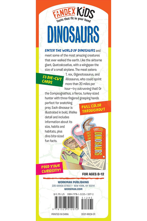 Fandex Kids: Dinosaurs: Facts That Fit in Your Hand: 48 Amazing Dinosaurs Inside! Cards by Workman Publishing- Cards