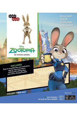 Zootopia 3D Wood Model: Build and Color Your Own Judy Hopps (IncrediBuilds)