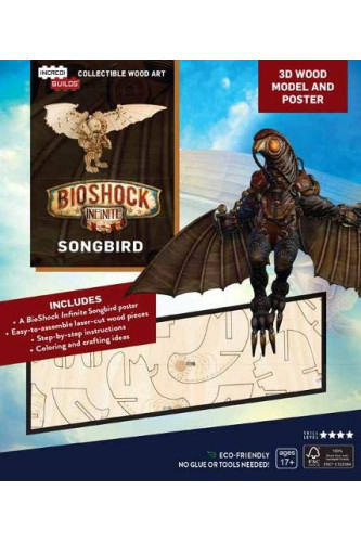 Songbird 3D Wood Model and Poster (IncrediBuilds, Bioshock Infinite) by Insight Editions 