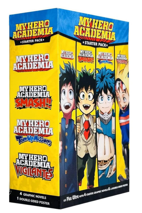 My Hero Academia Manga Set, 4 Volumes, Double-Sided Poster-Box Set