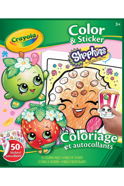 Crayola Shopkins Color and Sticker Book