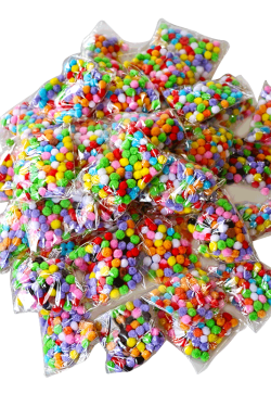 Assorted 8mm Mixed Color Soft Fluffy Pom Poms
