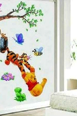 Bear and Tigger removable wall décor Sticker  for children's room