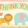 Playful Animals Parcel Thank You Notes- Boxed Set