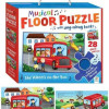 The Wheels On The Bus: 28 Piece Musical Floor Puzzle with Sing-Along Book