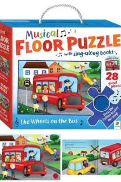 The Wheels On The Bus: 28 Piece Musical Floor Puzzle with Sing-Along Book