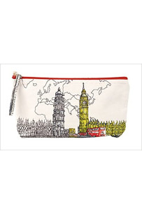London Big Ben Handmade Pouch by Galison 