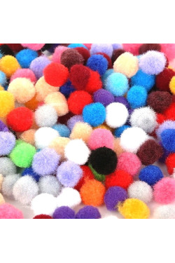 Multi coloured pompom