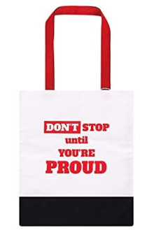Don't Stop Until You are Proud Miniso Shopping Bag