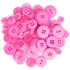 Assorted Craft Buttons- Light Pink